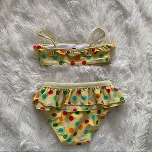 Gap girls yellow polka dot bikini